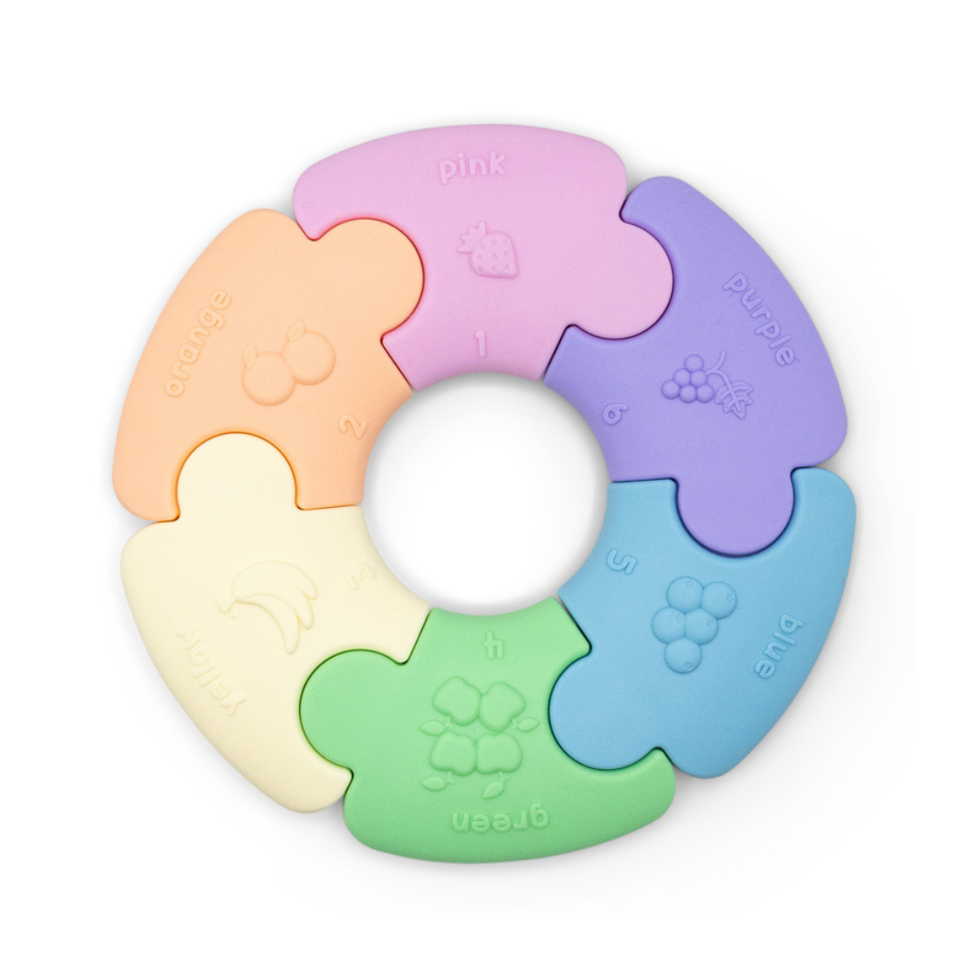 Silicone Pastel Colour Wheel on White Background